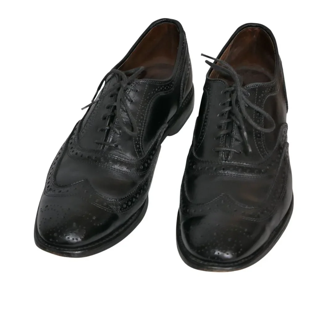 Allen Edmonds MCALLISTER Men's Leather Wingtip Oxford Brogue Shoes 9.5 D Black